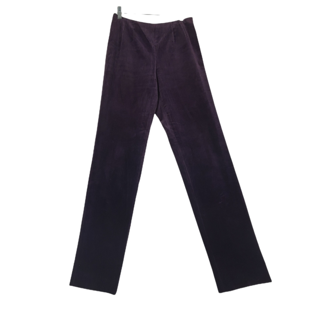 DANA B & KAREN Skinny Purple Velvet cigarette pants Sz 4 Vintage